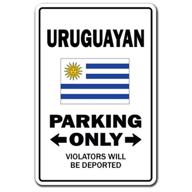 SignMission D-8-Z-Uruguayan 8 x 12 in. Uruguayan Parking Decal - Uruguay South America